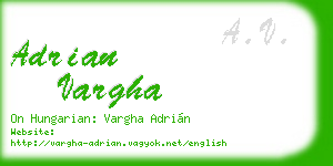 adrian vargha business card
